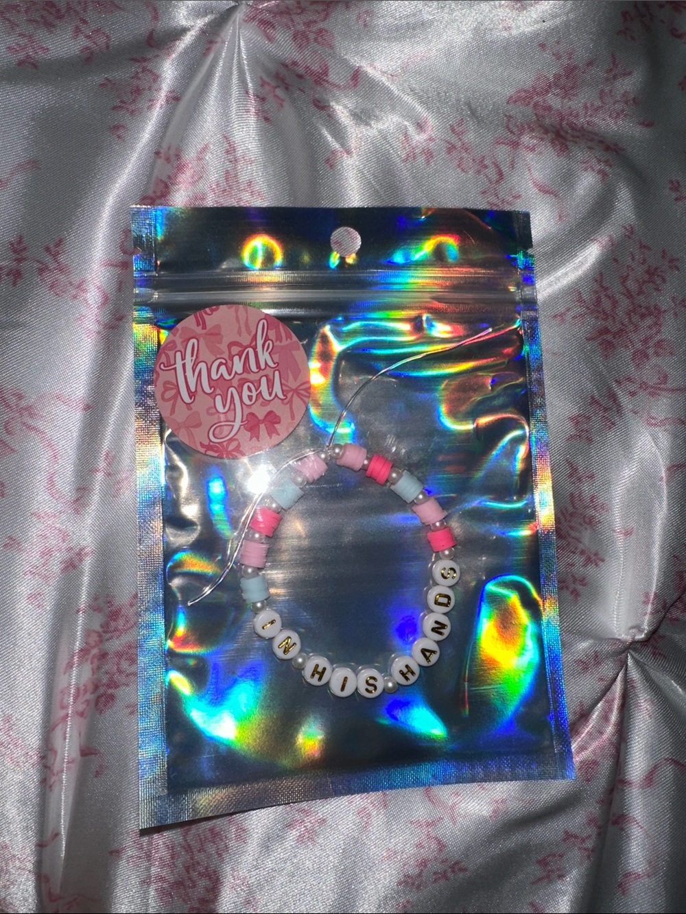 Handmade 'In His Hands' Bracelet